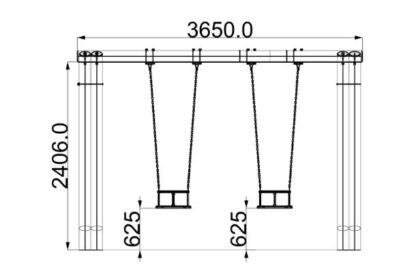 Double Swing Round (Cradle Seat) Playground Equipment