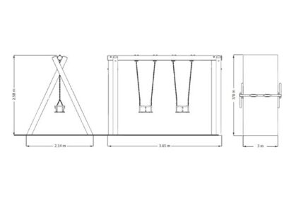 Double Swing Round (Cradle Seat) Playground Equipment