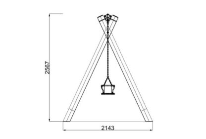 Double Swing Round (Cradle Seat) Playground Equipment