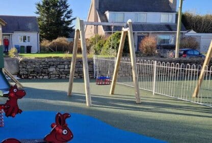 Single Flat Seat Swing Playground Equipment