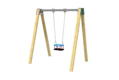 Single Cradle Seat Swing Playground Equipment