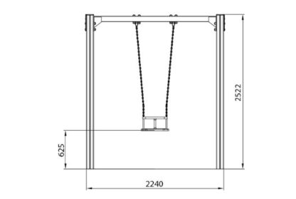 Single Swing (Cradle Seat) Playground Equipment