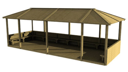 Hr113 – Hipped Roof Shelter Complete (8M X 3M)