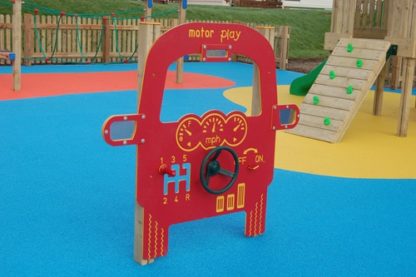 Blue Shop Front With Red Car Activity Play Boards