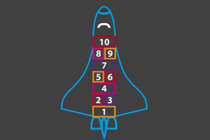Pm263 | Rocket Hopscotch Outline | Creative Play