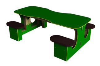 Green Table and Seating