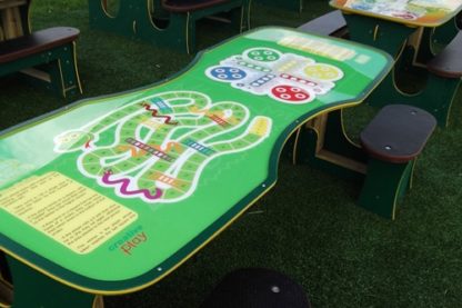 Pt104 2 | Wheelchair Picnic Bench (With Games Top) | Creative Play