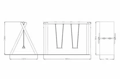 S1012 Plan | Double Swing Round (Flat Seat) | Creative Play