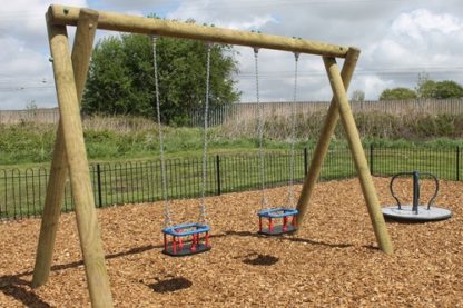 S102 R 2 | Double Swings Round (Cradle Seat) | Creative Play