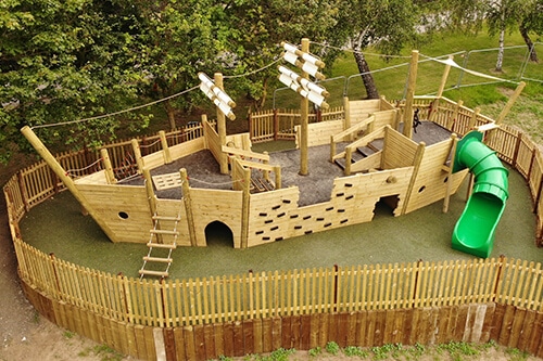 Pirate Ship Timber Playground, Wooden Pirate Ship Playhouse Instructions Pdf Free