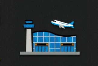 Airport With Plane (2.5m)