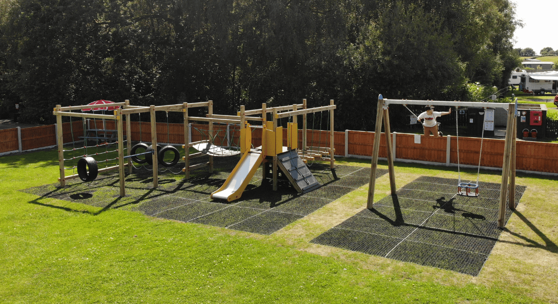 activity centre and swings