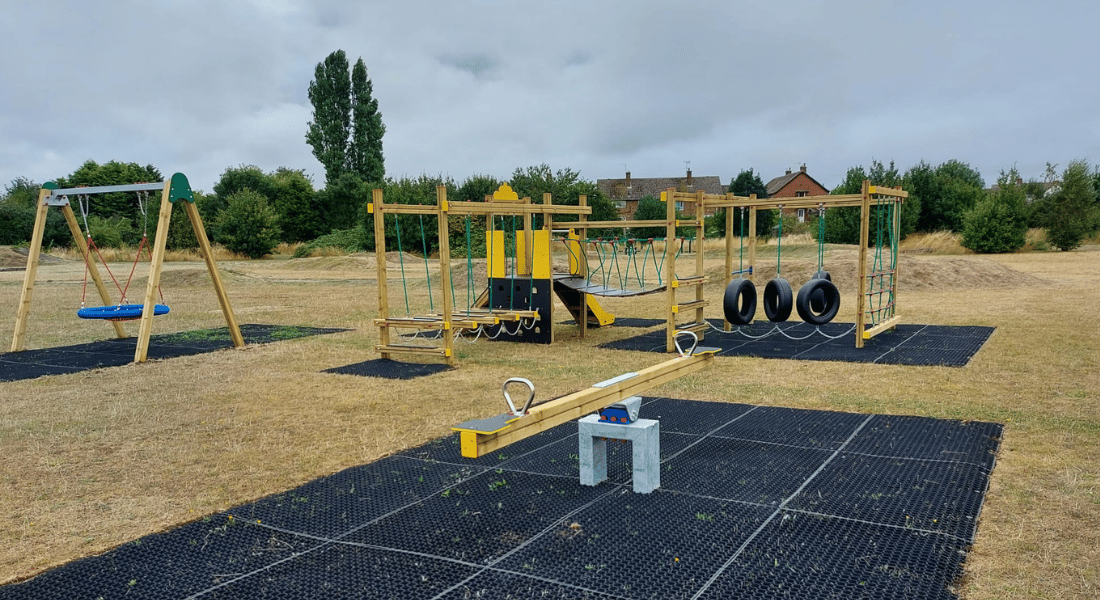 Activity Centre, swing and seesaw