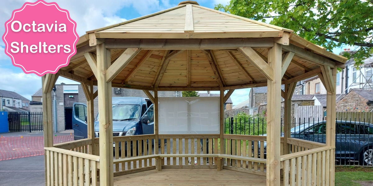 Outdoor classroom in a school playground