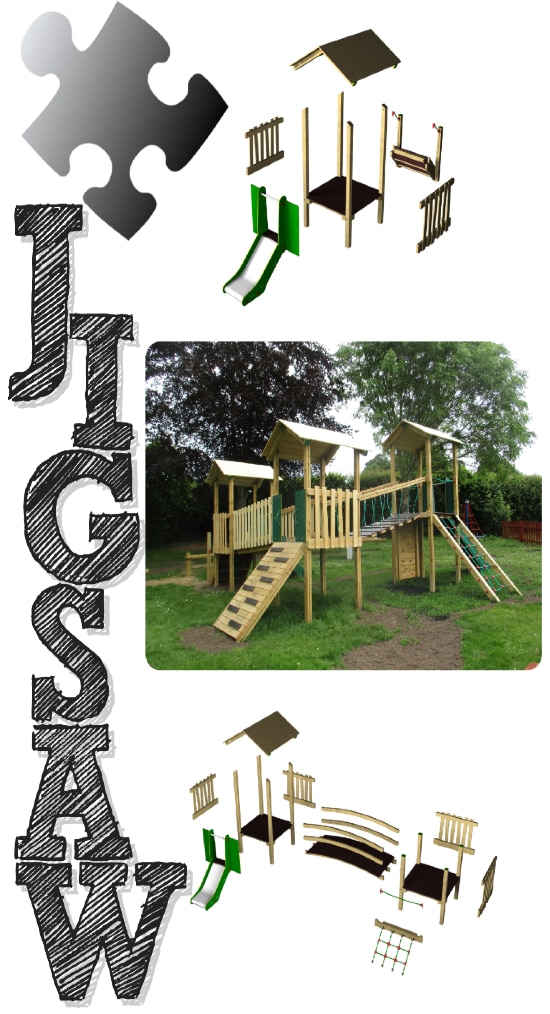 Collage of Jigsaw Playground Products
