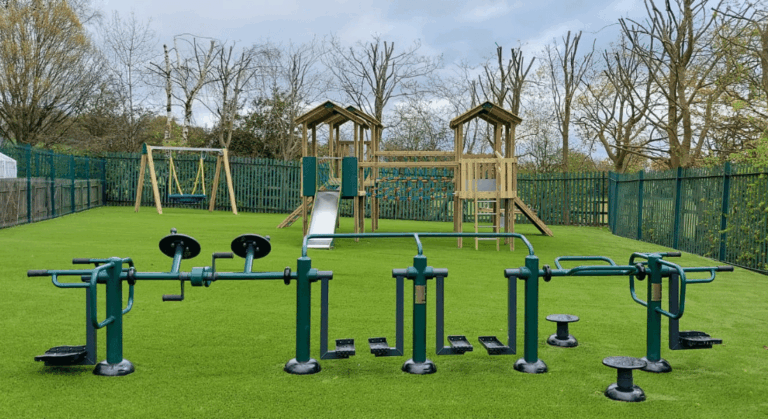 Mont Blanc Jigsaw Tower, Activ8 Multi Gym Playground Equipment With Artificial Grass