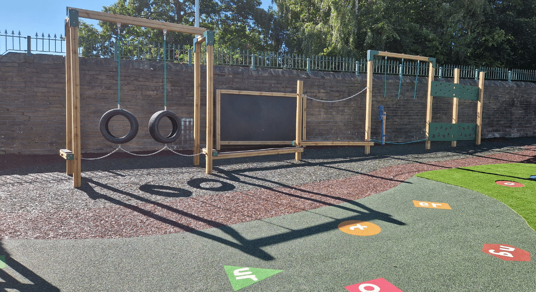 Adventure Trail, Blackboard Playground Equipment and Wetpour Safety Surfacing