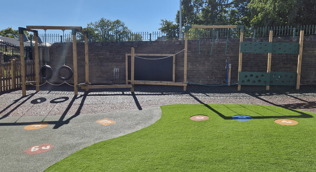 Adventure Trail, Blackboard Playground Equipment and Wetpour Safety Surfacing