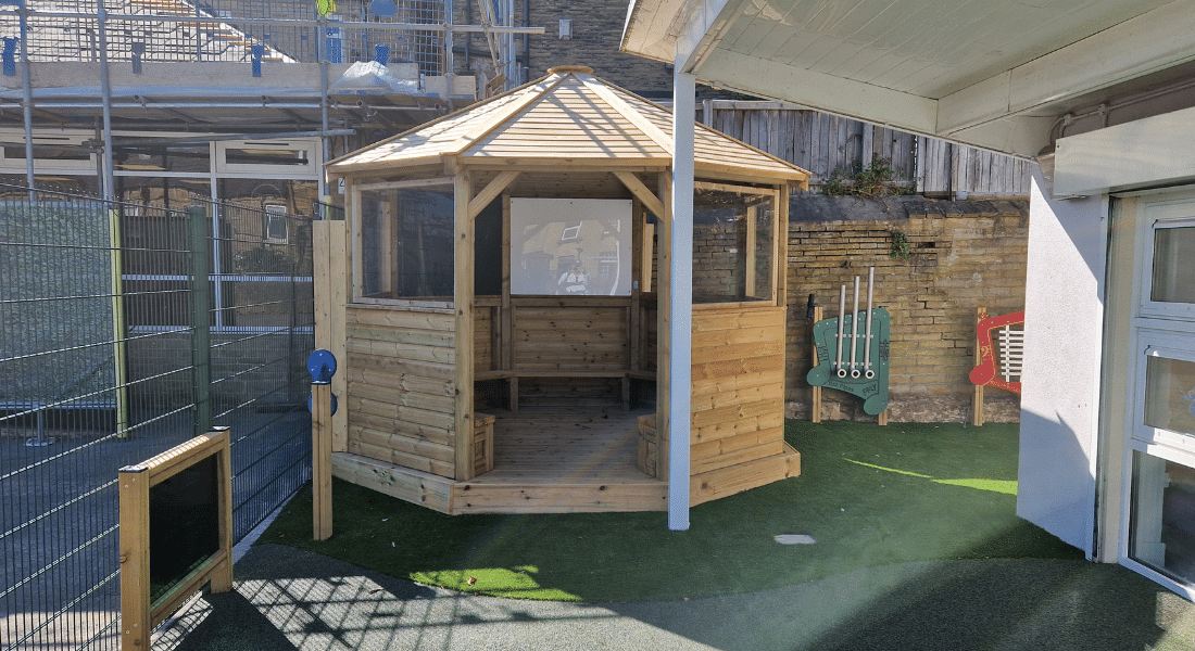 Octavia Outdoor Classroom with Whiteboard and Blackboard Playground Equipment