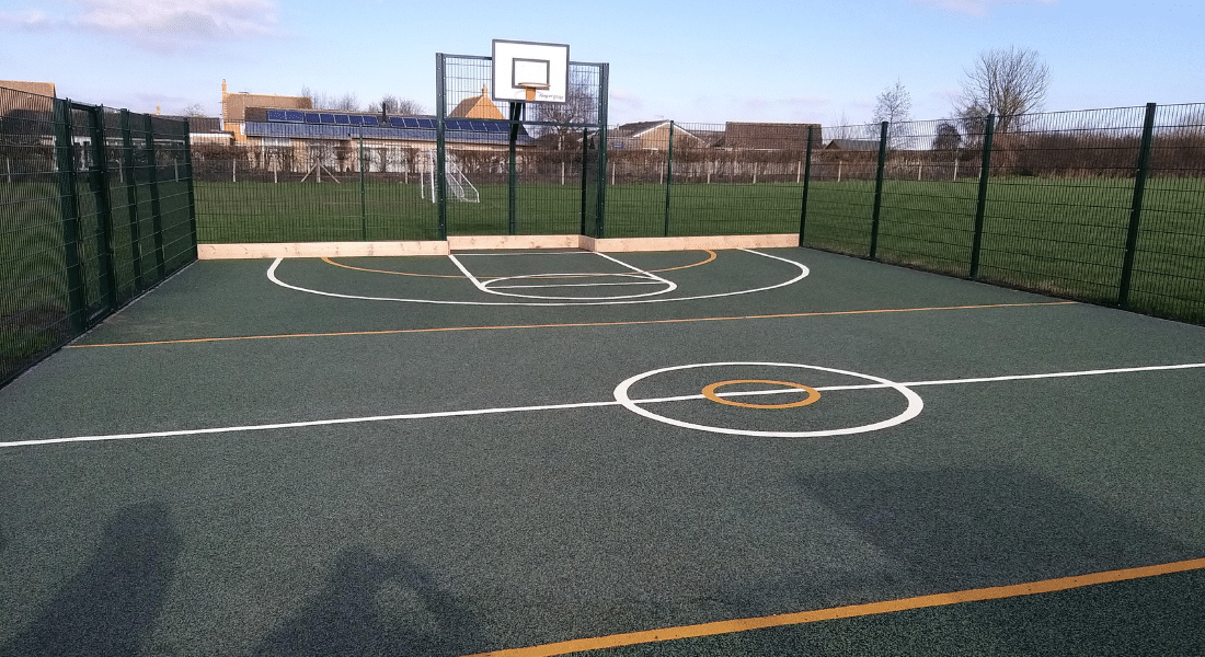 Multi-Use Games Area (MUGA) Playground Equipment And Wetpour Safety Surfacing