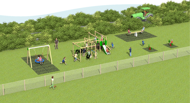 Dart Activity Centre, Basket Swing, Spring Riders and Seesaw Playground Equipment Design