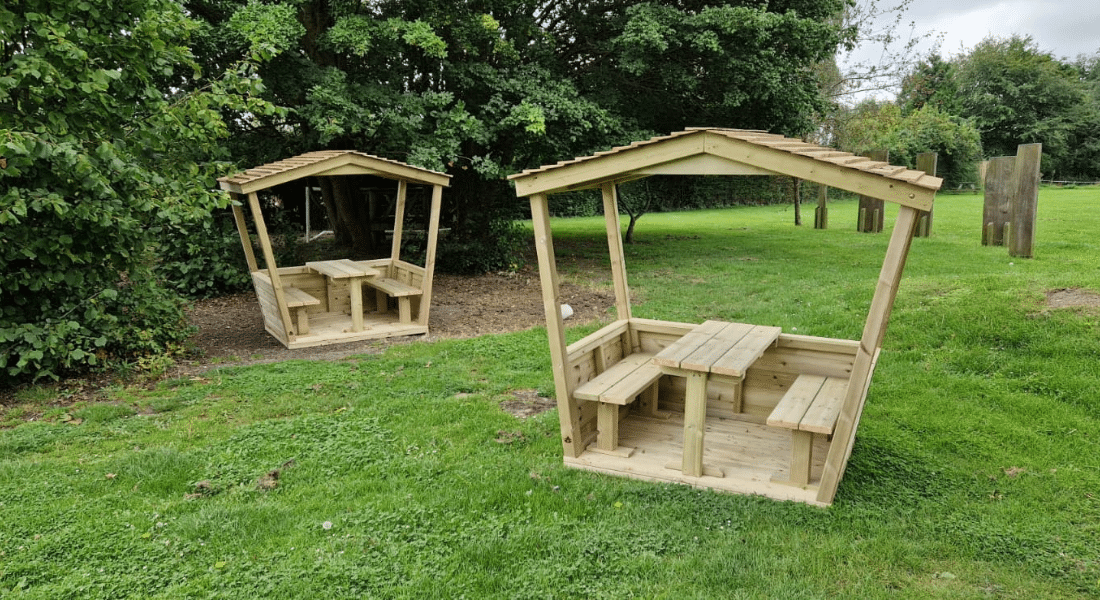 Playhut With Table And Seating Playground Equipment