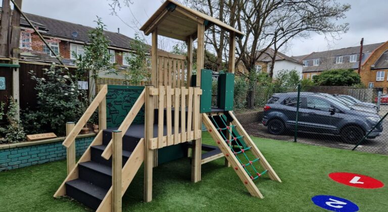 Bespoke Jigsaw Tower With Artificial Grass