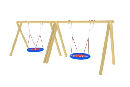 Double Basket Swing Round Playground Equipment