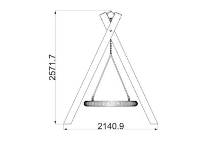 Double Basket Swing Round Playground Equipment