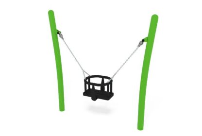 8071002 - Lillie Base Module With Kiddy Seat (Green) (1) Steel Metal Playground Equipment