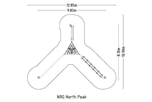 Nrg North Peak 8079845 - Nrg North Peak (Red Rope) (1) Metal Steel Playground Equipment