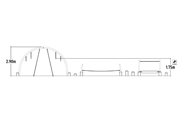 Nrg Mont Blanc 8079911 - Nrg Mont Blanc (Red Rope) (1) Steel Metal Playgrouind Equipment