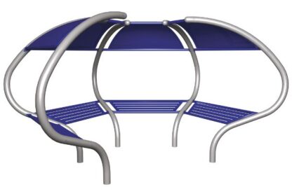 8019562 - 4 Cell Bar Seat Meeting Point (1) Metal Playground Equipment