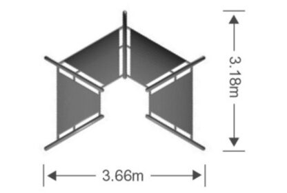 8019562 - 4 Cell Bar Seat Meeting Point (1) Metal Playground Equipment