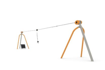 8064713 - Mantis Zipwire (20M) With Ramp (C) (1) Steel Metal Playground Equipment