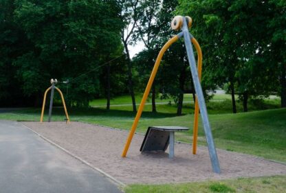 8064713 - Mantis Zipwire (20M) With Ramp (C) (1) Steel Metal Playground Equipment