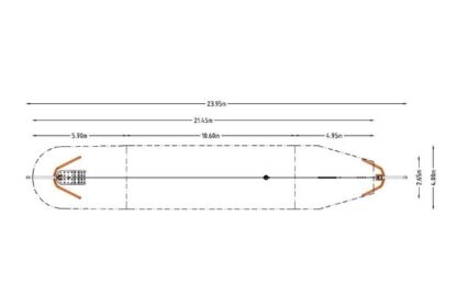 8064713 - Mantis Zipwire (20M) With Ramp (C) (1) Steel Metal Playground Equipment