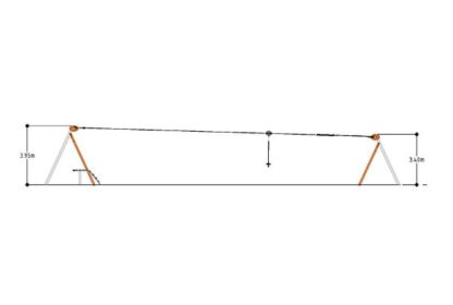 8064713 - Mantis Zipwire (20M) With Ramp (C) (1) Steel Metal Playground Equipment
