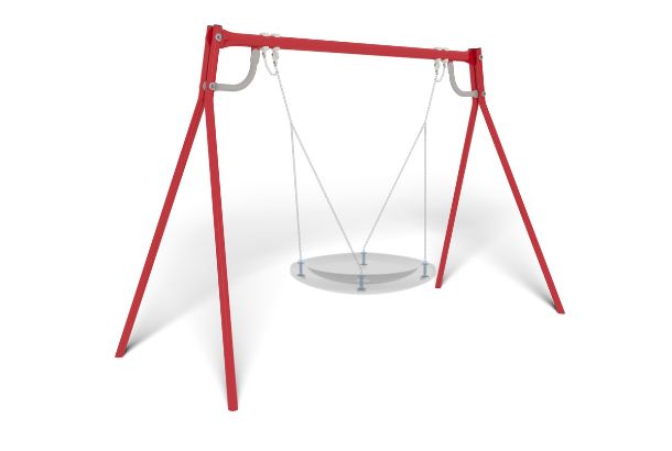 Mira Swing Base Module For Basket Seat 8078154 - Mira Swing Base Module For Basket Seat, Red (1) Steel Metal Playground Equipment