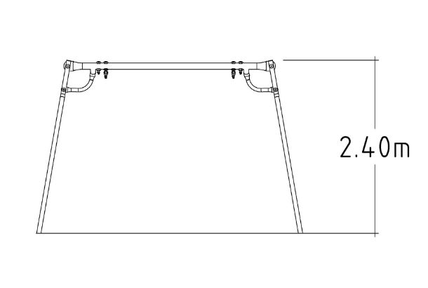 Mira Swing Base Module For Basket Seat 8078154 - Mira Swing Base Module For Basket Seat, Red (1) Steel Metal Playground Equipment