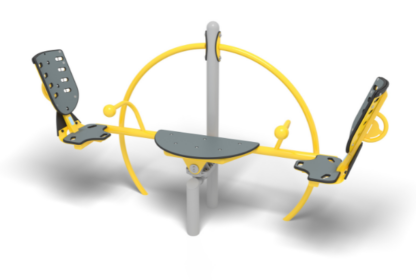 8097801 - Dennis Inclusive See-Saw (Yellow) (1) Metal Playground Equipment