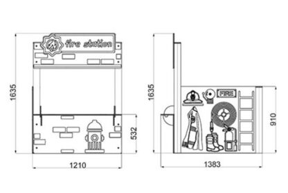 Fire Station Playtown Panel Roleplay Playground Equipment
