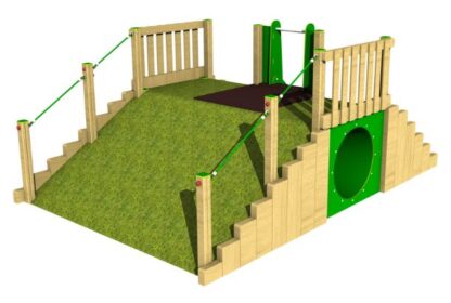 Mound Tunnel Including Slide Playground Equipment