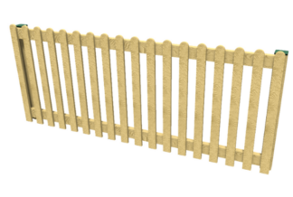 PF101 - Timber Palisade Fencing (3) Playground Equipment