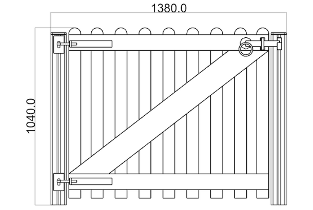 Timber Pallisade Single Gate (1.0M) Timber Palisade Single Gate (1.0M) Playground Equipment