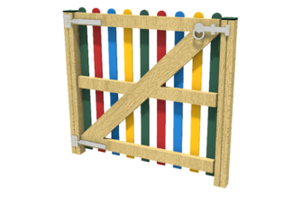 PF108-Multi-Coloured-Playtec-Single-Gate-1.2m Playground Equipment