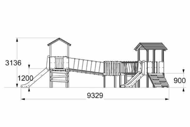 Krakatoa Krakatoa Jigsaw Tower Playground Equipment