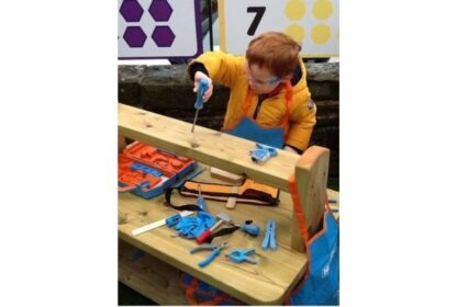 Construction Workbench (1 Vice) Freestanding Playground Equipment