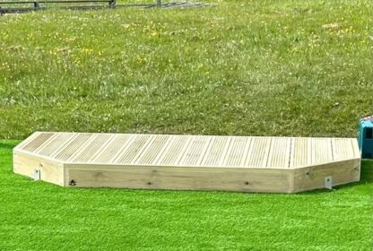 Wooden Stage Area Freestanding Playground Equipment