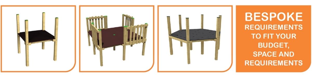 Infographic containing renders of play tower platforms
